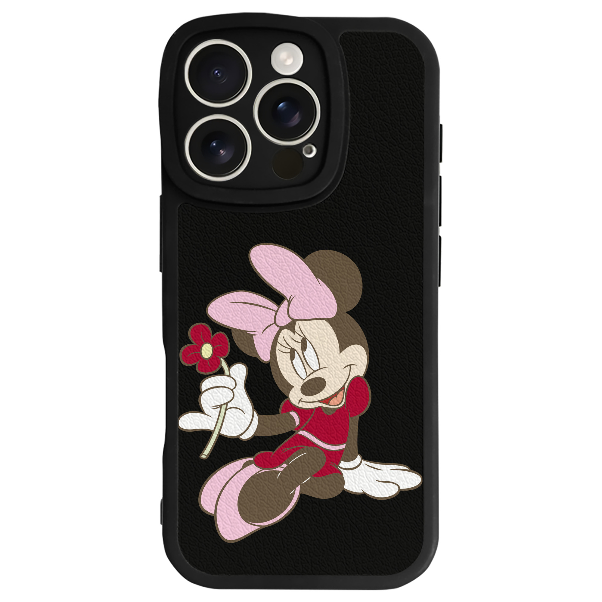 （画像用） ミッキーマウス Mickey Mouse 【iPhone 16シリーズ対応】シリコンスマホケース（レザー調） 材質：シリコン